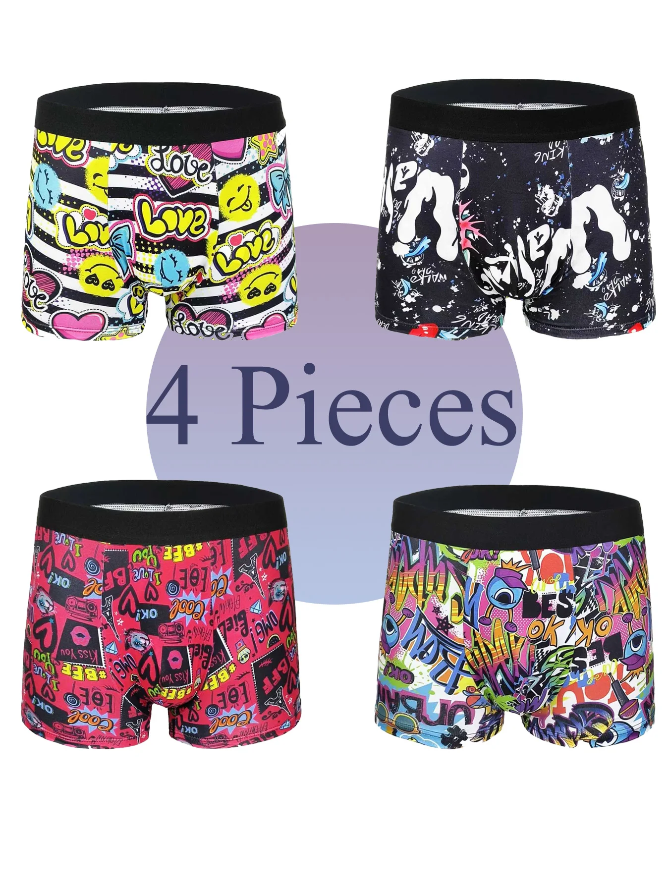 4PCS Personalized graffiti printed men's briefs with multiple patterns, fashionable, comfortable and breathable men's underwear
4PCS Personalized graffiti printed men's briefs with multiple patterns, fashionable, comfortable and breathable men's underwear