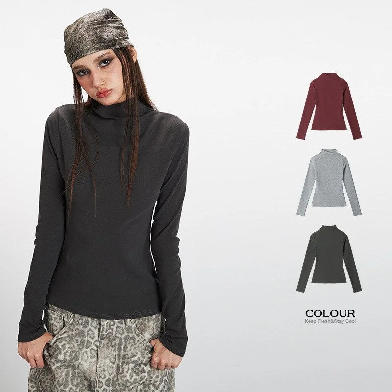 HeyHenry Slim Fit Base irt Повседневная длинная све f Футболка из эластичного хлопка с высоким воротником Женская корейская футболка для поездок на работу Faion
HeyHenry Slim Fit Base irt Повседневная длинная све f Футболка из эластичного хлопка с высоким воротником Женская корейская футболка для поездок на работу Faion