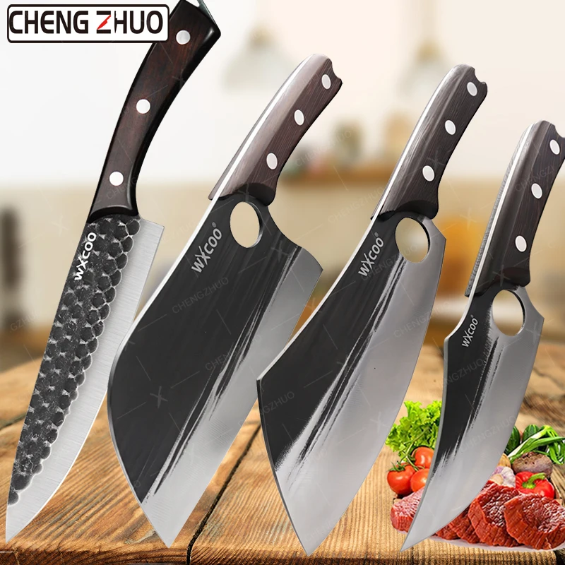 Forged Kitchen Japanese Chef Knife Set High Carbon Steel Meat Cleaver Knives Professional Butcher Chop Bone Boning Knife
Forged Kitchen Japanese Chef Knife Set High Carbon Steel Meat Cleaver Knives Professional Butcher Chop Bone Boning Knife