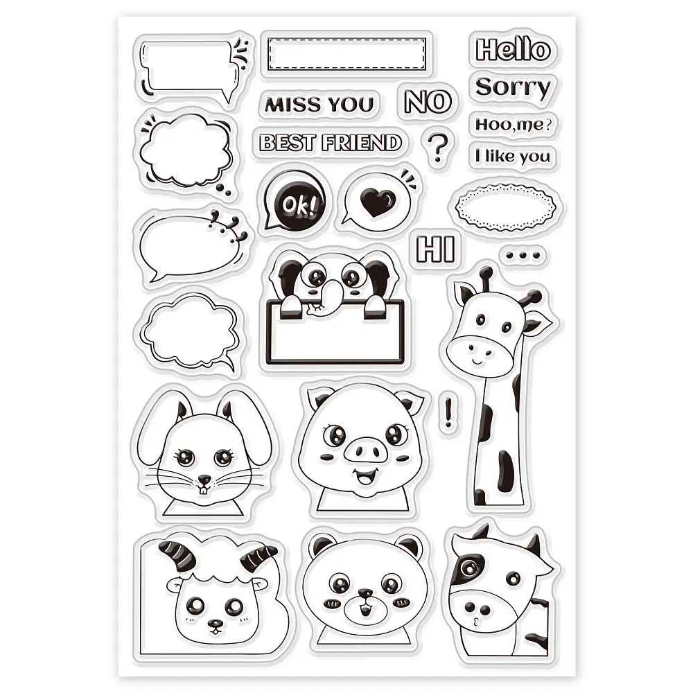 PVC Plastic Stamps for DIY Scrapbooking Photo Album Decorative Cards Making Stamp Sheets Animal Pattern 16x11x0.3cm
PVC Plastic Stamps for DIY Scrapbooking Photo Album Decorative Cards Making Stamp Sheets Animal Pattern 16x11x0.3cm
