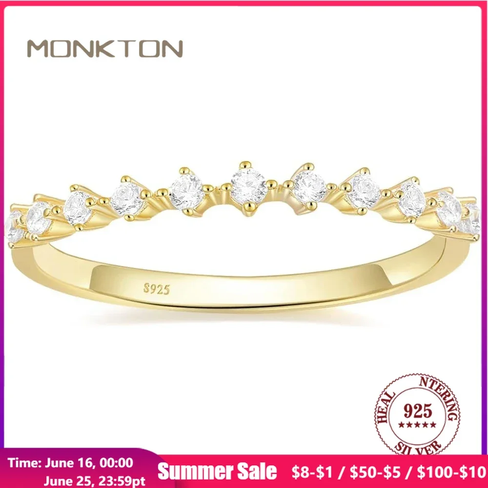 Monkton 14K Gold Plated 925 Sterling Silver Wedding Bands for Women Stackable Cubic Zirconia Half Eternity Engagement Rings
Monkton 14K Gold Plated 925 Sterling Silver Wedding Bands for Women Stackable Cubic Zirconia Half Eternity Engagement Rings