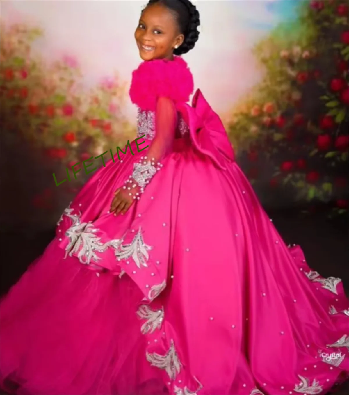 Fuchsia Flower Girl Dresses Luxurious Princess Children Ball Gown Full Sleeves Tulle Tiered Birthday Party Dress Prom Gown
Fuchsia Flower Girl Dresses Luxurious Princess Children Ball Gown Full Sleeves Tulle Tiered Birthday Party Dress Prom Gown