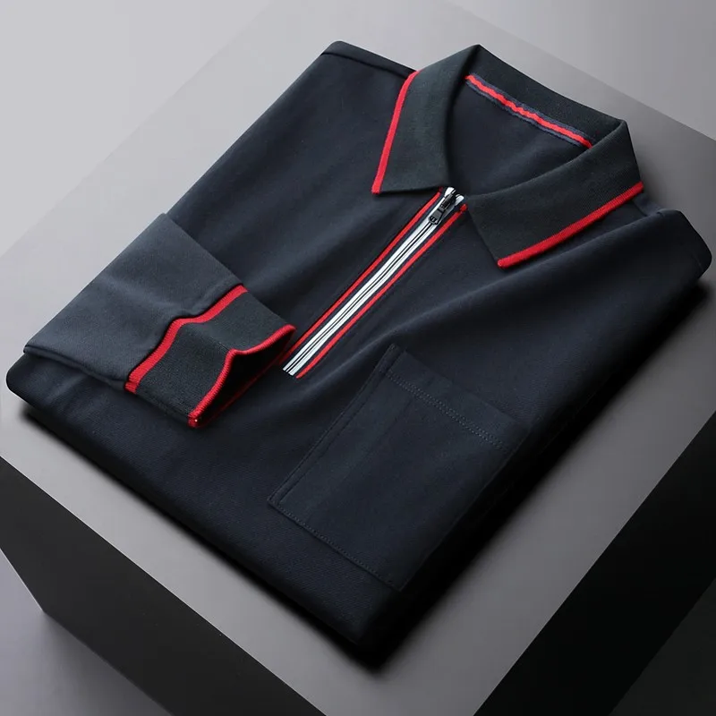 2022 Cotton Male T-shrits Luxury Long Sleeve Zipper Turn-down Collar Men's T-shirts Fashion Slim Fit Autumn Winter Man Tee 4xl
2022 Cotton Male T-shrits Luxury Long Sleeve Zipper Turn-down Collar Men's T-shirts Fashion Slim Fit Autumn Winter Man Tee 4xl