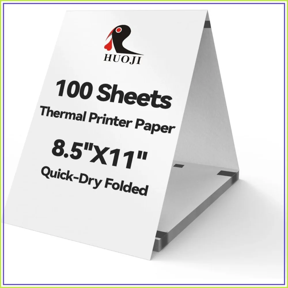 Inkless Printer Paper 8.5x11, US Letter Size Thermal Paper 100 Sheets for Portable Printer
Inkless Printer Paper 8.5x11, US Letter Size Thermal Paper 100 Sheets for Portable Printer