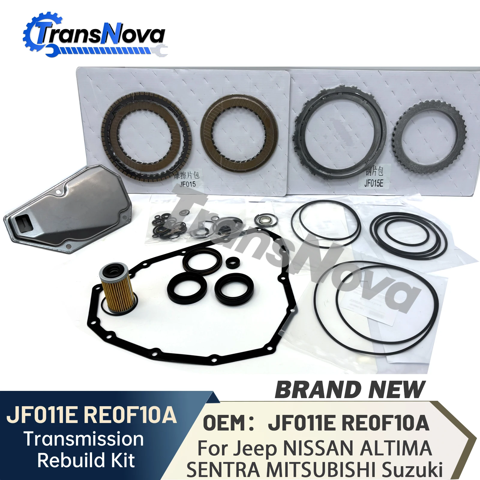 TransNova JF015E JF015 CVT Auto Transmission Master Overhaul Repair Kit Gearbox RE0F11A For Nissan Sentra Mitsubishi Suzuki
TransNova JF015E JF015 CVT Auto Transmission Master Overhaul Repair Kit Gearbox RE0F11A For Nissan Sentra Mitsubishi Suzuki