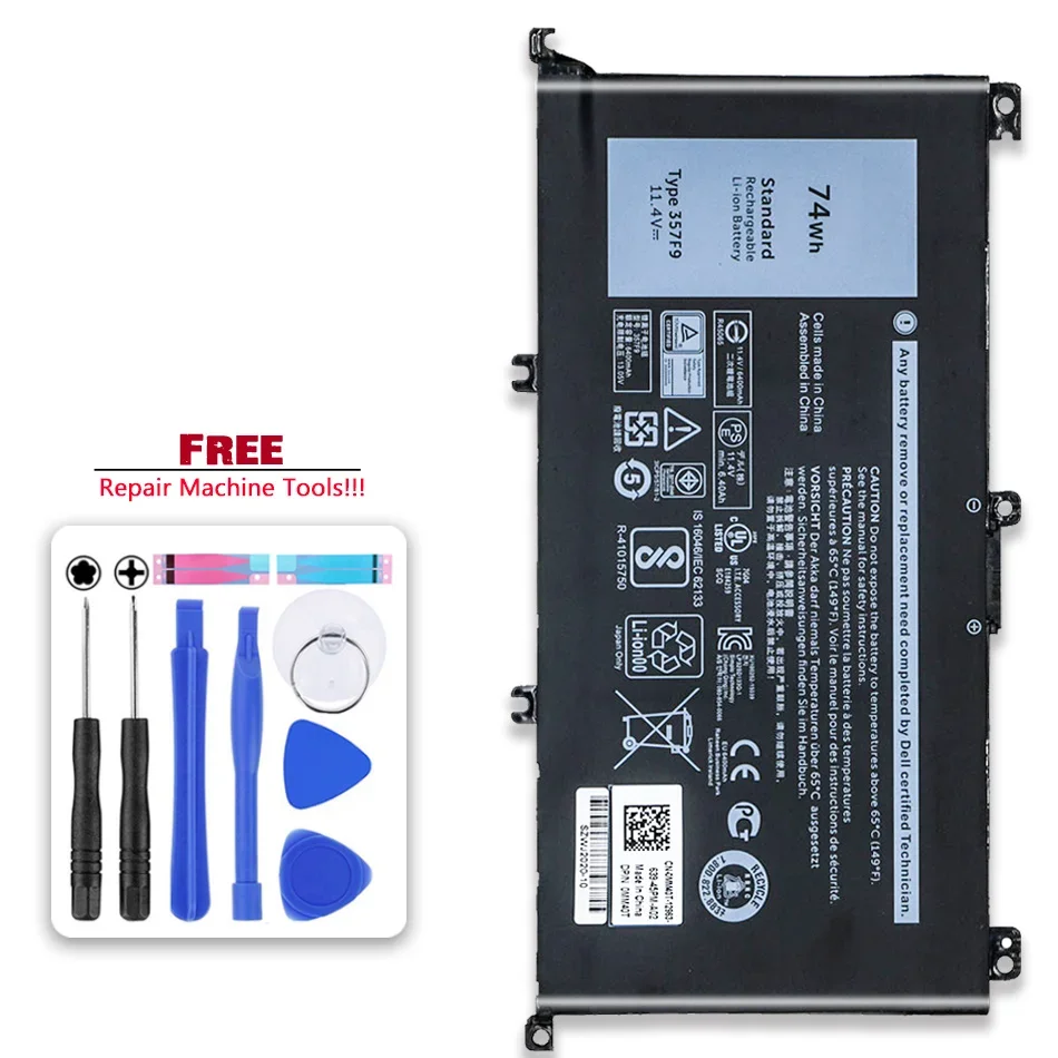 Аккумулятор 357F9 11,4 В 74 Втч для Dell Inspiron 15- 7000 7559 7556 7566 7567 5576 INS15PD-1548B INS15PD-1748B INS15PD-1848B
Аккумулятор 357F9 11,4 В 74 Втч для Dell Inspiron 15- 7000 7559 7556 7566 7567 5576 INS15PD-1548B INS15PD-1748B INS15PD-1848B