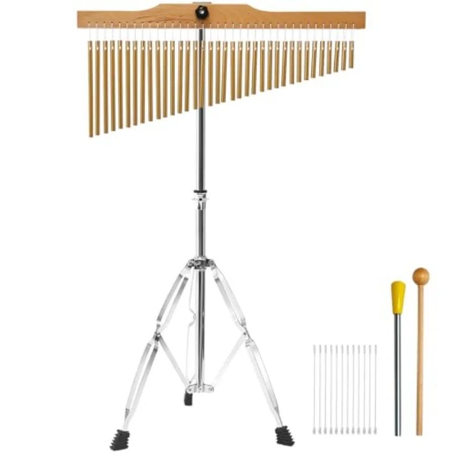 36-Bar Chimes Percussion 36 Notes Musical Instruments Single-Row Wind Chimes with 2.5-4FT Adjustable Stand Musical Percussion f
36-Bar Chimes Percussion 36 Notes Musical Instruments Single-Row Wind Chimes with 2.5-4FT Adjustable Stand Musical Percussion f