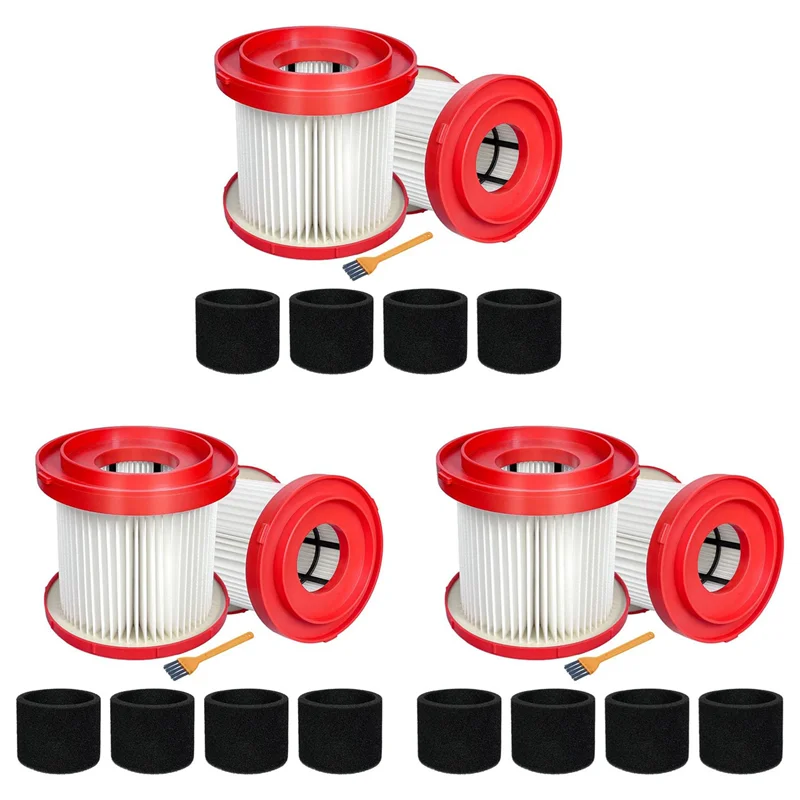 BMBY-6Pack 49-90-1900 HEPA Filter For Cordless M18 Vacuum 0780-20 0880-20,With 12 Foam Sleeve Filters&3 Brush
BMBY-6Pack 49-90-1900 HEPA Filter For Cordless M18 Vacuum 0780-20 0880-20,With 12 Foam Sleeve Filters&3 Brush