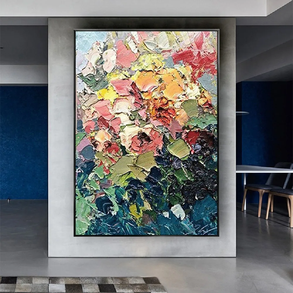 100% Hand-Painted Oil Painting On Canvas 3d Palette Knife Flower Picture Decor Living Room Nordic Pastoral Abstract Hall Mural
100% Hand-Painted Oil Painting On Canvas 3d Palette Knife Flower Picture Decor Living Room Nordic Pastoral Abstract Hall Mural