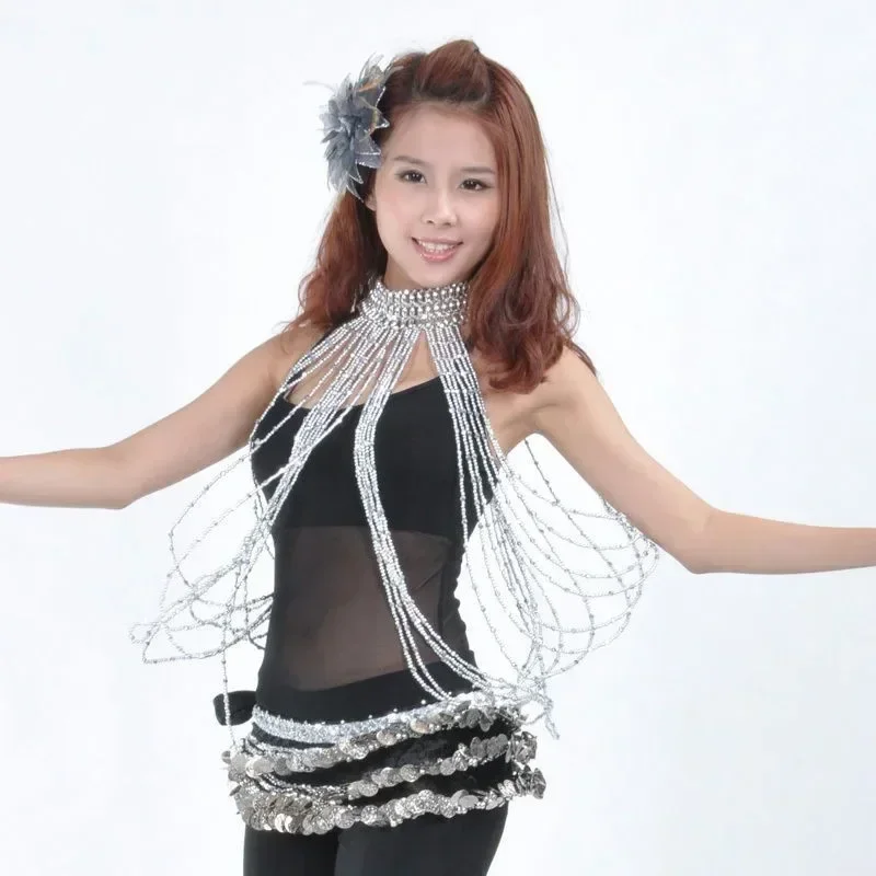 Belly Dance Costume Long Bead Necklace Bracelet Gold/silver Belly Dance Jewelry 2 Colors
Belly Dance Costume Long Bead Necklace Bracelet Gold/silver Belly Dance Jewelry 2 Colors