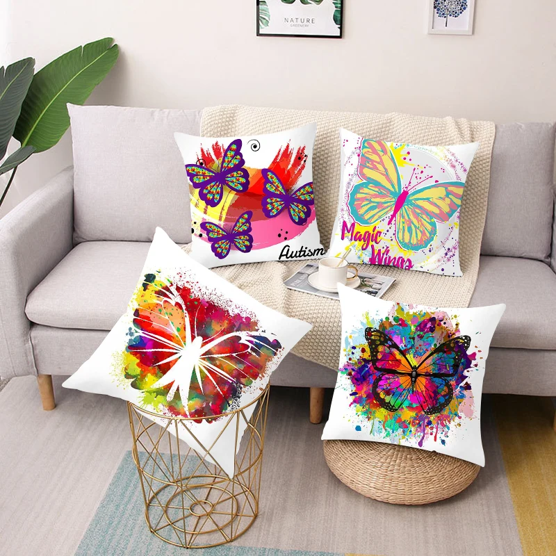 Watercolor butterfly polyester square pillow cushion cover car sofa office chair pillowcase simple home decoration ornaments
Watercolor butterfly polyester square pillow cushion cover car sofa office chair pillowcase simple home decoration ornaments