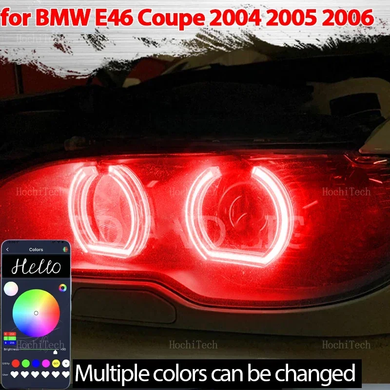 Светодиодный комплект Angel Eyes Ring RGB цвета Приложение управления Фарами Лампы для BMW E46 Convertible Coupe 2004 2005 2006 Ксеноновая фара LCI
Светодиодный комплект Angel Eyes Ring RGB цвета Приложение управления Фарами Лампы для BMW E46 Convertible Coupe 2004 2005 2006 Ксеноновая фара LCI