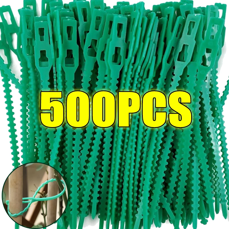 10/500pcs Reusable Garden Cable Ties Adjustable Plants Vine Support Fastener Ties Self Locking Plastic Zipper Ties Organizer
10/500pcs Reusable Garden Cable Ties Adjustable Plants Vine Support Fastener Ties Self Locking Plastic Zipper Ties Organizer