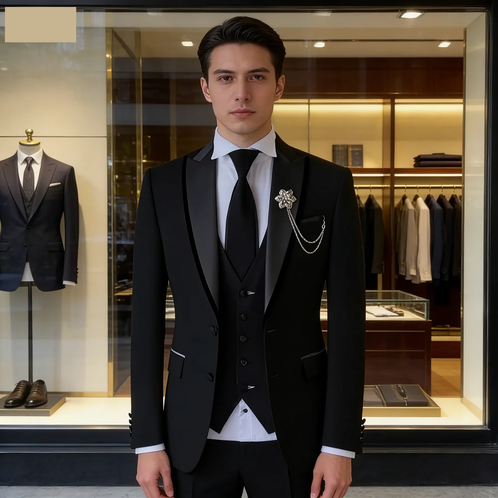Men's Formal Wedding Terno Complete Slim Fit 3-Piece Set Classic Elegant Blazer Coat Vest Pants Ensemble for Groom
Men's Formal Wedding Terno Complete Slim Fit 3-Piece Set Classic Elegant Blazer Coat Vest Pants Ensemble for Groom