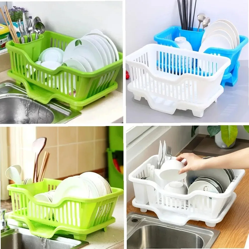 Kitchen Dish Drying Rack with Drain Board, Utensil Organizer for Plates Bowls Spoons Chopsticks
Kitchen Dish Drying Rack with Drain Board, Utensil Organizer for Plates Bowls Spoons Chopsticks