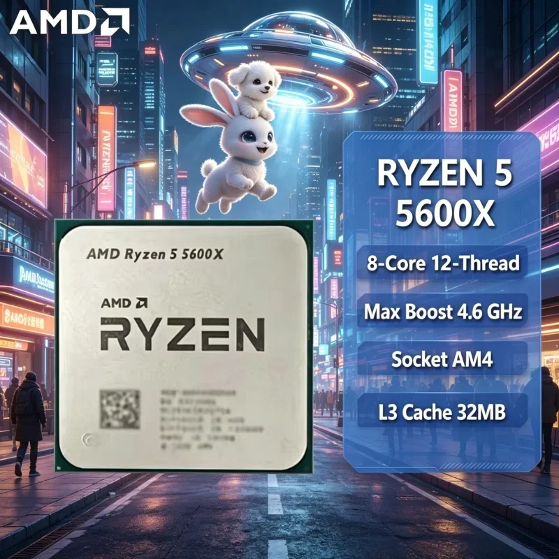Budget-friendly Premium AMD R5 5600X CPU Zen3 7NM 32MB L3 AM4 65W 6C12T 3.7GHz(4.6GHz) 2026 Unlocked Gaming CPU No Package
Budget-friendly Premium AMD R5 5600X CPU Zen3 7NM 32MB L3 AM4 65W 6C12T 3.7GHz(4.6GHz) 2026 Unlocked Gaming CPU No Package