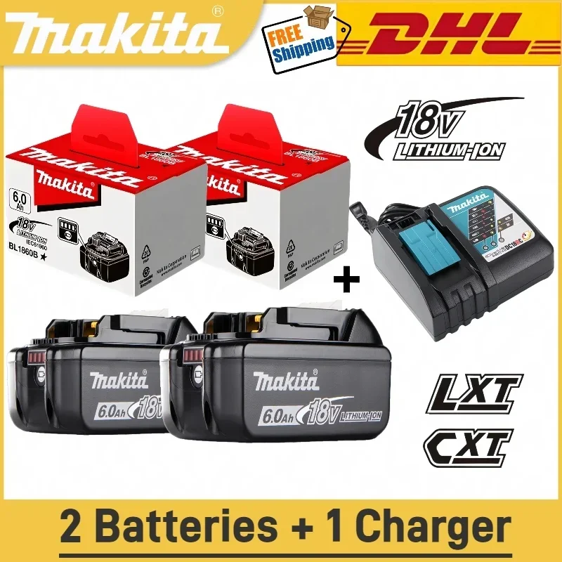 Genuine Makita 18V lithium Battery 6.0Ah BL1860 BL1850B BL1840B BL1830B BL1815 Replacement Lithium Battery for makita 18v drill
Genuine Makita 18V lithium Battery 6.0Ah BL1860 BL1850B BL1840B BL1830B BL1815 Replacement Lithium Battery for makita 18v drill