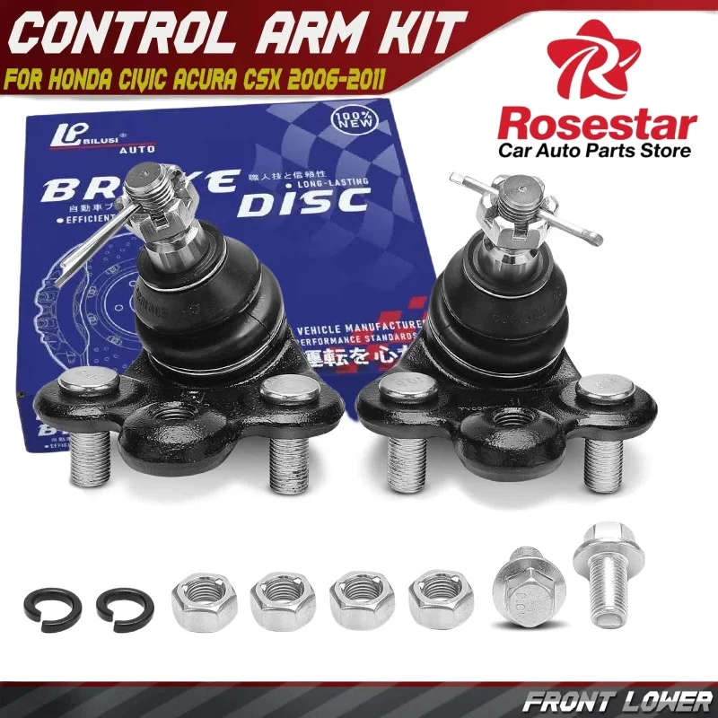 Rosestar 2pcs Front Lower Side Ball Joint for Honda Civic Acura CSX 2006 2007 2008-2011 52130SNAA02, 52130SNAA03 51220-SNA-A03
Rosestar 2pcs Front Lower Side Ball Joint for Honda Civic Acura CSX 2006 2007 2008-2011 52130SNAA02, 52130SNAA03 51220-SNA-A03