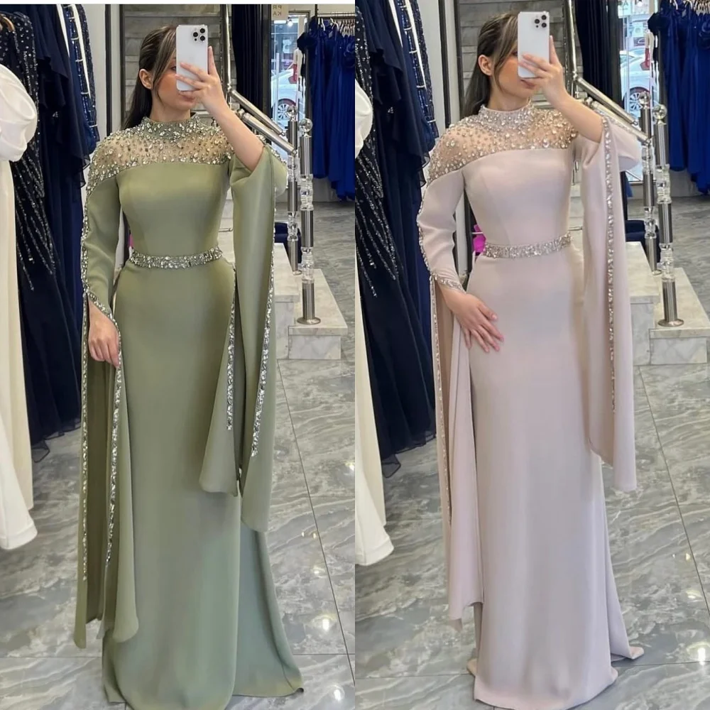 Customized Jersey Sequined A-line High Collar Long Dresses Bespoke Occasion Prom Exquisite Sparkle Formal
Customized Jersey Sequined A-line High Collar Long Dresses Bespoke Occasion Prom Exquisite Sparkle Formal