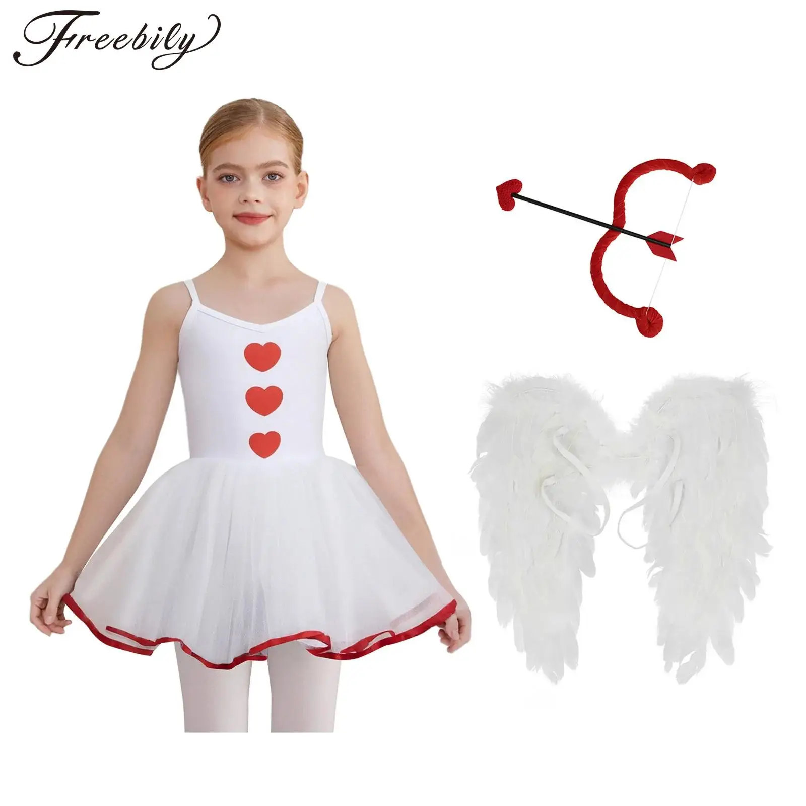 Купидон для девочек, косплей, Хэллоуин, нарядное платье Купидона, 4 шт., платье на бретельках и качели со стрелками в форме сердца
Купидон для девочек, косплей, Хэллоуин, нарядное платье Купидона, 4 шт., платье на бретельках и качели со стрелками в форме сердца