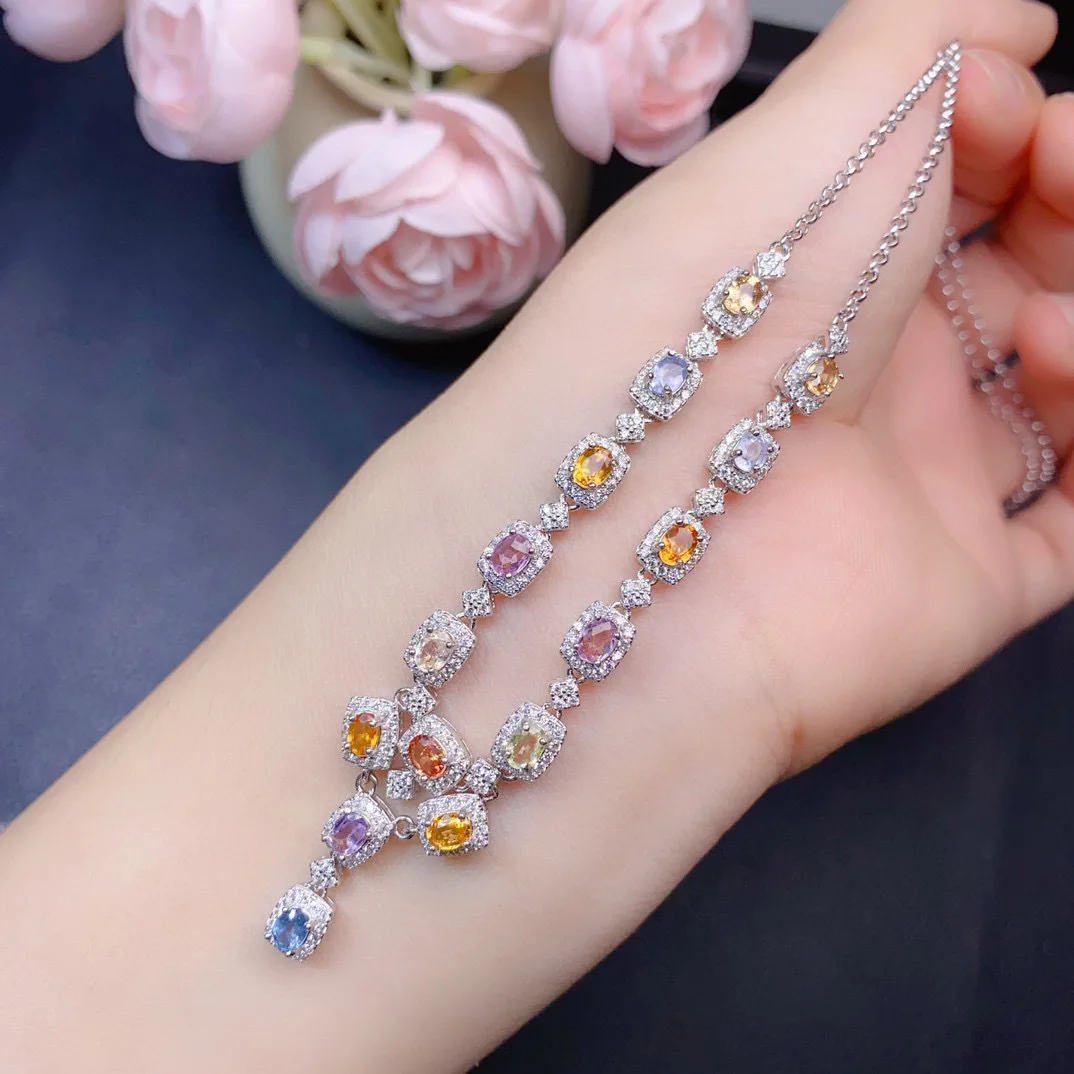 Ожерелье из натурального нестандартного сапфира 3x4 мм, кулон из стерлингового серебра 925 пробы, ювелирные изделия из розового и синего драгоценного камня класса 5А
Ожерелье из натурального нестандартного сапфира 3x4 мм, кулон из стерлингового серебра 925 пробы, ювелирные изделия из розового и синего драгоценного камня класса 5А