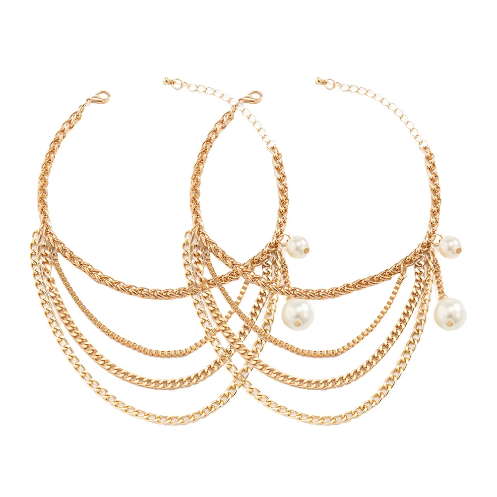 1 Pair Layered Ankle Shoe Chains Metal Foot Jewelry Long Boot Chain Decor High Heel Accessories Shoe Chain For Women Anklet
1 Pair Layered Ankle Shoe Chains Metal Foot Jewelry Long Boot Chain Decor High Heel Accessories Shoe Chain For Women Anklet