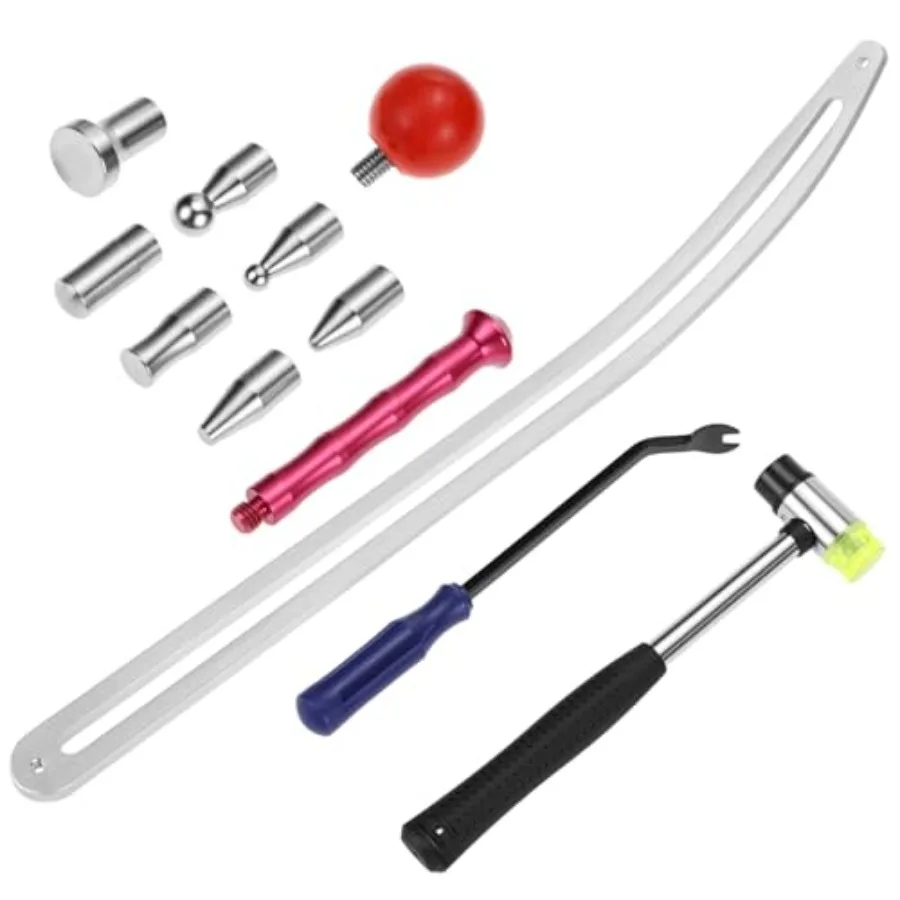 Car Dent Removal Tool Kit, Stainless Steel Auto Fender Repair Puller, Crowbar Tools Hook Rods, Lifter Big Curved Rod, with Curv
Car Dent Removal Tool Kit, Stainless Steel Auto Fender Repair Puller, Crowbar Tools Hook Rods, Lifter Big Curved Rod, with Curv