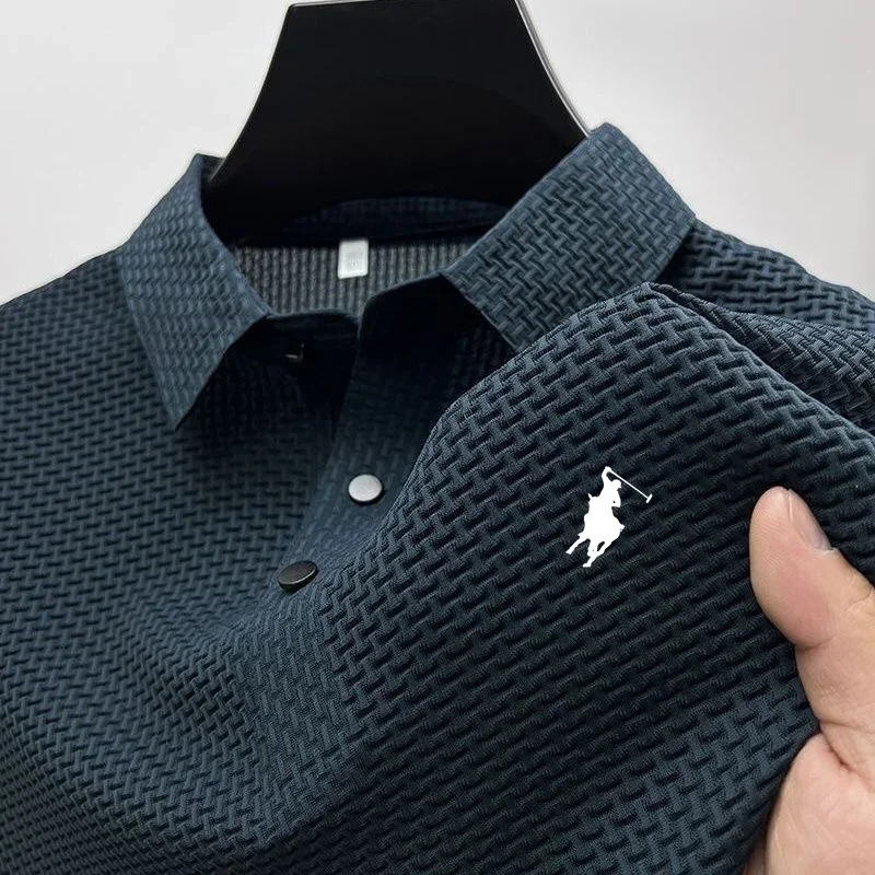 2025 Summer men's high-quality comfortable breathable top T-shirt casual ice silk quick drying short-sleeved POLO shirt
2025 Summer men's high-quality comfortable breathable top T-shirt casual ice silk quick drying short-sleeved POLO shirt