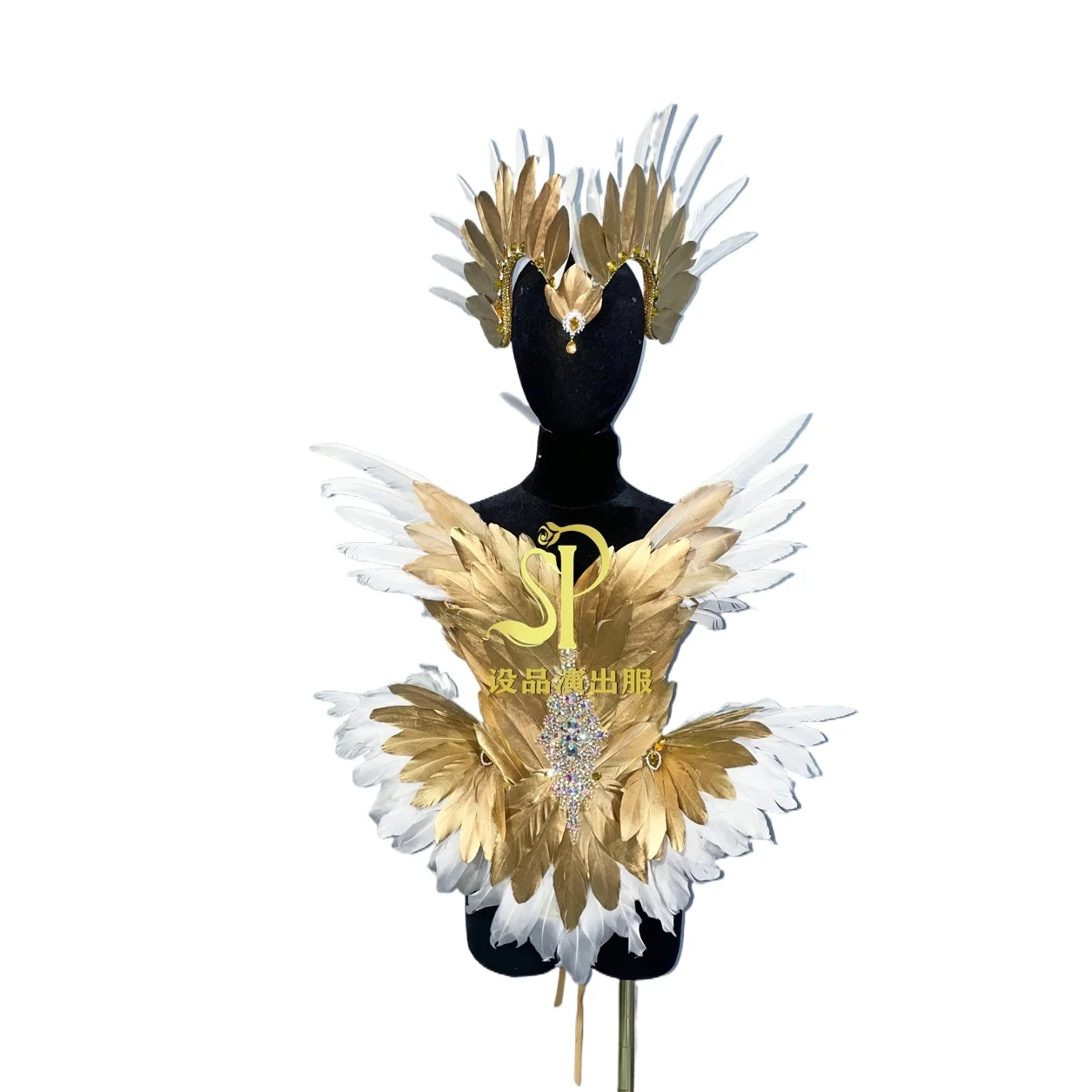 Sexy Rave Costumes White Gold Feather Headpiece Bodysuit Headwear Women Outfit Nightclub Dance Stage Performance Show Clothing
Sexy Rave Costumes White Gold Feather Headpiece Bodysuit Headwear Women Outfit Nightclub Dance Stage Performance Show Clothing