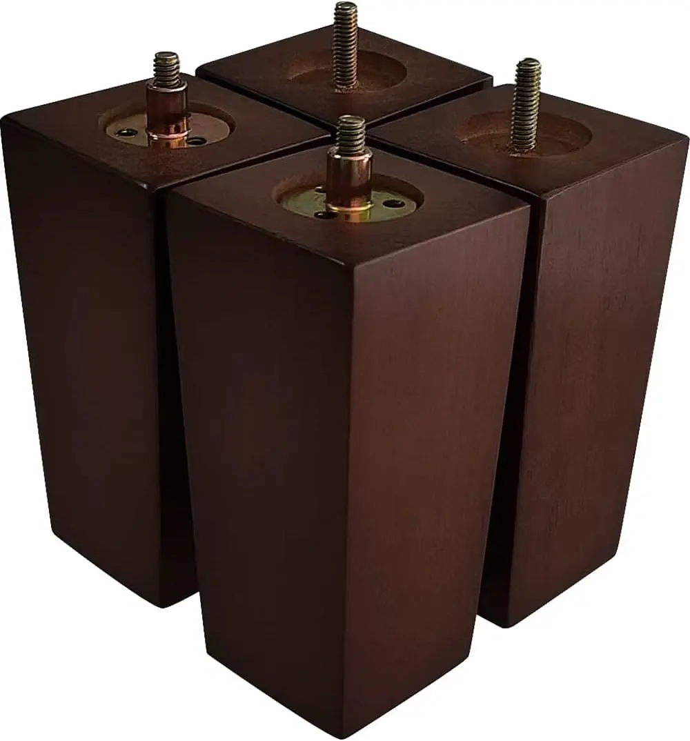 6 Inch Wooden Sofa Legs Set of 4, Brown Square Furniture Feet for Mid Century Modern DIY Projects
6 Inch Wooden Sofa Legs Set of 4, Brown Square Furniture Feet for Mid Century Modern DIY Projects