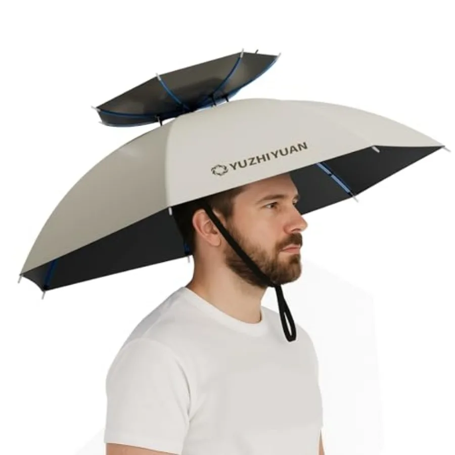 Umbrella Hat, 30.7/35.4/42.9 inch Umbrella Hats for Adults, Professional Black Coating Provides UPF 50+ UV Protection, Silicone
Umbrella Hat, 30.7/35.4/42.9 inch Umbrella Hats for Adults, Professional Black Coating Provides UPF 50+ UV Protection, Silicone