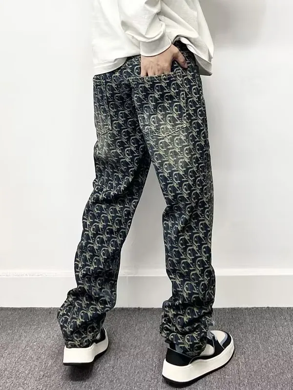 Retro American High Street Embroidered Denim Jeans Men's Trendy Straight Leg Pants Luxury Sensation Casual Wear All Seasons
Retro American High Street Embroidered Denim Jeans Men's Trendy Straight Leg Pants Luxury Sensation Casual Wear All Seasons