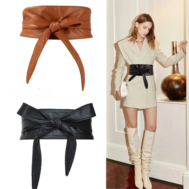 Women's Girdles Fashion PU Wide Belts Solid Color Beautiful Belts Woman Tight Girdles Apparel Accessories acessorios femininos
Women's Girdles Fashion PU Wide Belts Solid Color Beautiful Belts Woman Tight Girdles Apparel Accessories acessorios femininos