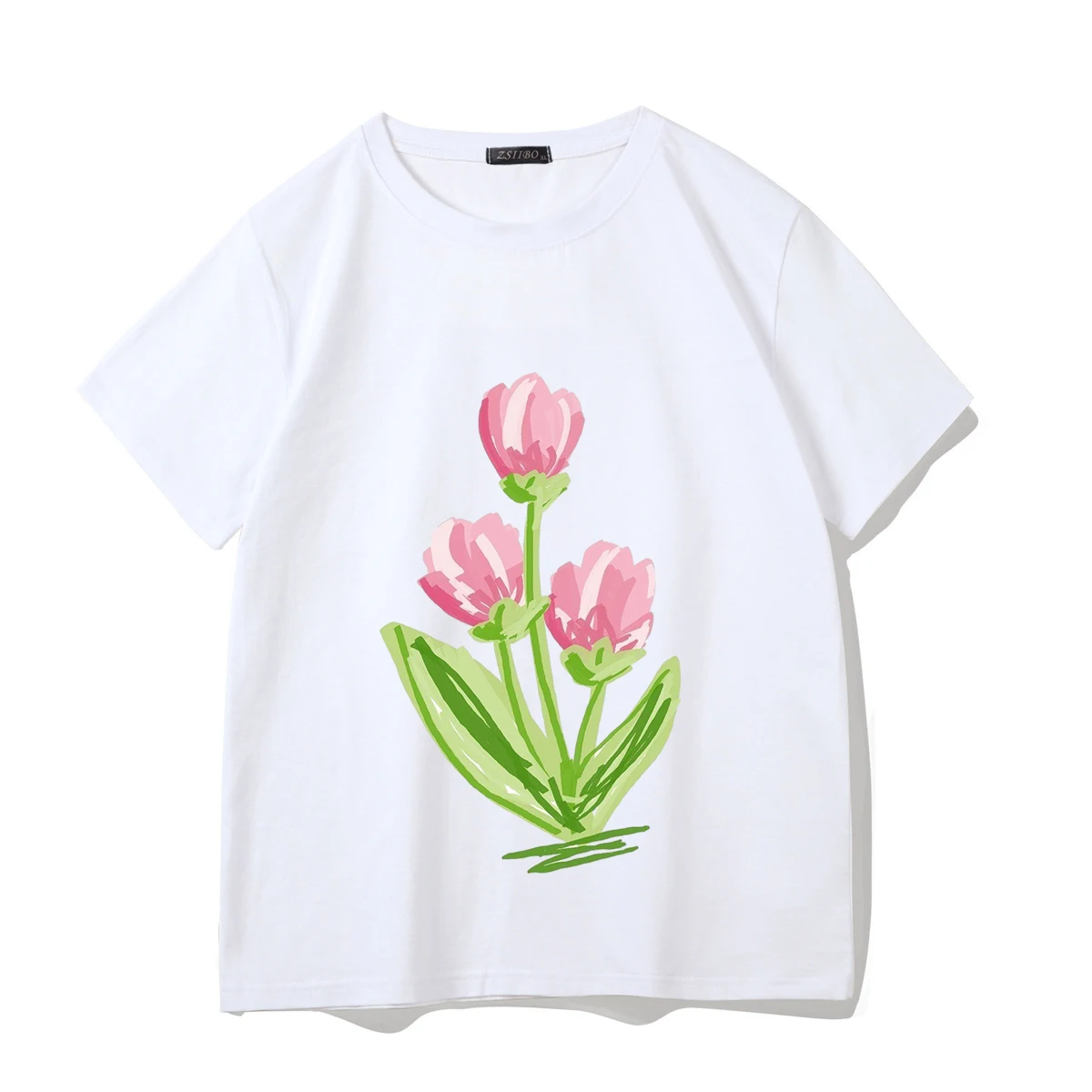 Summer 2025 street fashion retro T-shirt Gothic solid color tulip, Mother's Day, girlfriend gift printed hand drawn pattern loos
Summer 2025 street fashion retro T-shirt Gothic solid color tulip, Mother's Day, girlfriend gift printed hand drawn pattern loos