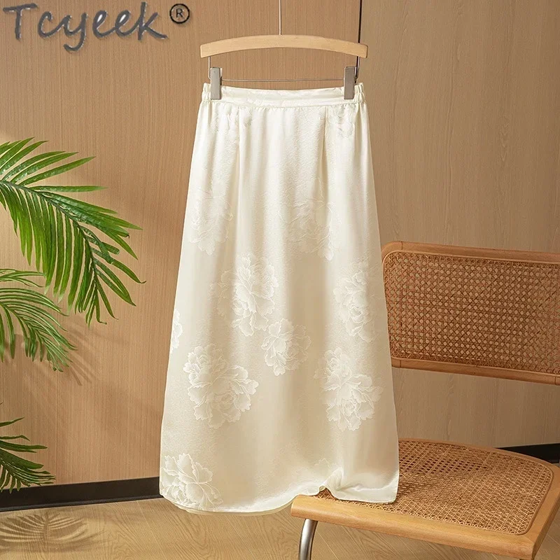 Tcyeek 100% Real Mulberry Silk Women's Skirt Elegant Skirts for Woman Summer Clothes Women 2024 High Waisted Skirt Saia Feminina
Tcyeek 100% Real Mulberry Silk Women's Skirt Elegant Skirts for Woman Summer Clothes Women 2024 High Waisted Skirt Saia Feminina