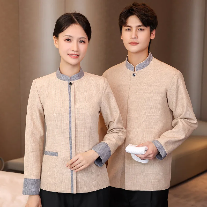 Long-sleeved cleaning workwear for women in hospitals, property management, hotels, and guesthouse room cleaning staff, autumn a
Long-sleeved cleaning workwear for women in hospitals, property management, hotels, and guesthouse room cleaning staff, autumn a