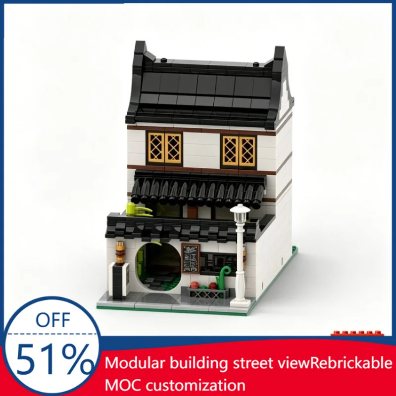 1014PCS MOC Traditional Chinese Style Tea Shop Modular Building Blocks Educational DIY Assembly Toy Gift Collection And Display
1014PCS MOC Traditional Chinese Style Tea Shop Modular Building Blocks Educational DIY Assembly Toy Gift Collection And Display
