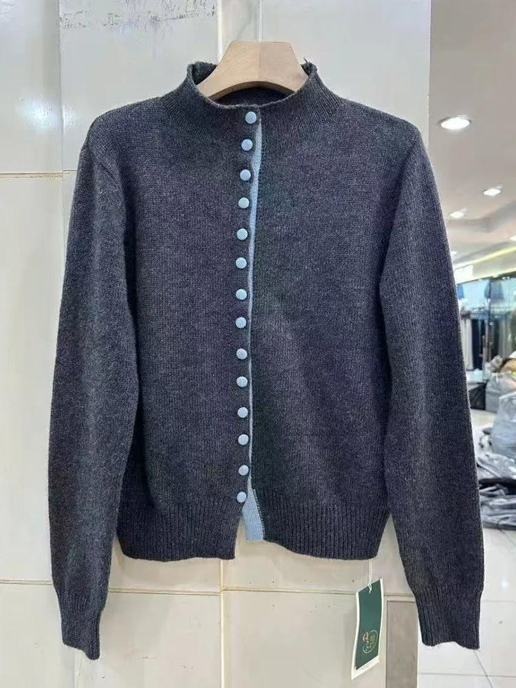 Women's Knitted Long Sleeve Half High Collar Open Cardigan Autumn Winter Casual Loose Fit Soft Fabric Comfortable Breathable
Women's Knitted Long Sleeve Half High Collar Open Cardigan Autumn Winter Casual Loose Fit Soft Fabric Comfortable Breathable