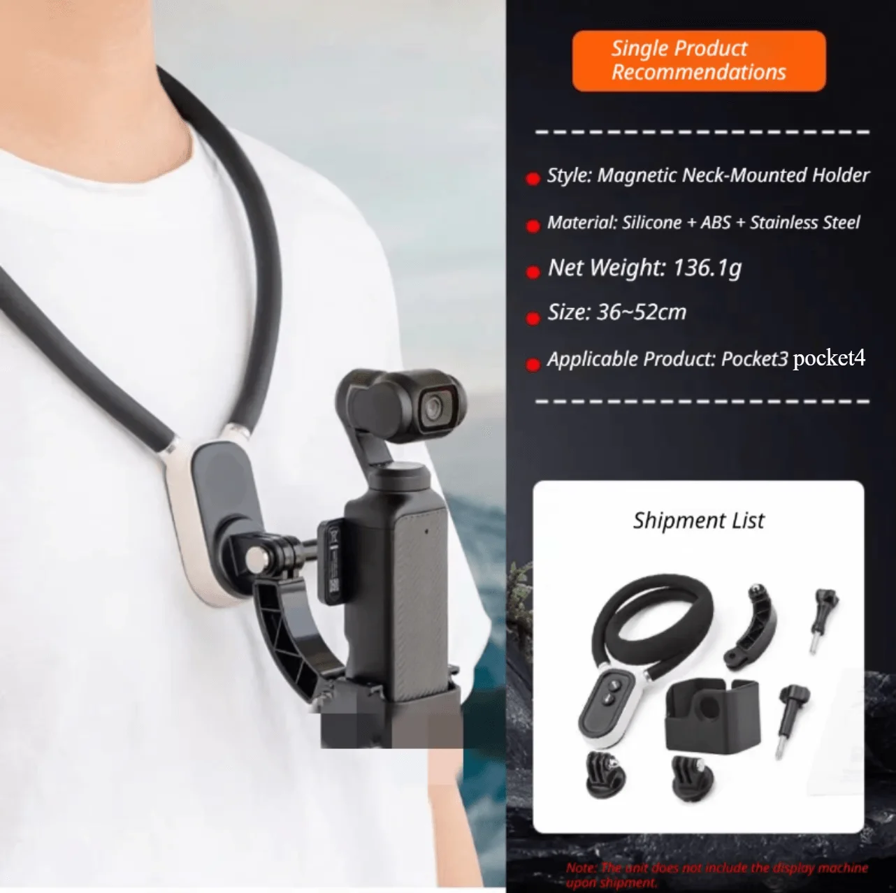Magnetic Neck Mount for Pocket 4/3/2 /DJI ACTION 6 5 PRO 4 3/gopro insta360 X5-1 Chest Mount Selfie Stand Hand Free Neck Holder
Magnetic Neck Mount for Pocket 4/3/2 /DJI ACTION 6 5 PRO 4 3/gopro insta360 X5-1 Chest Mount Selfie Stand Hand Free Neck Holder