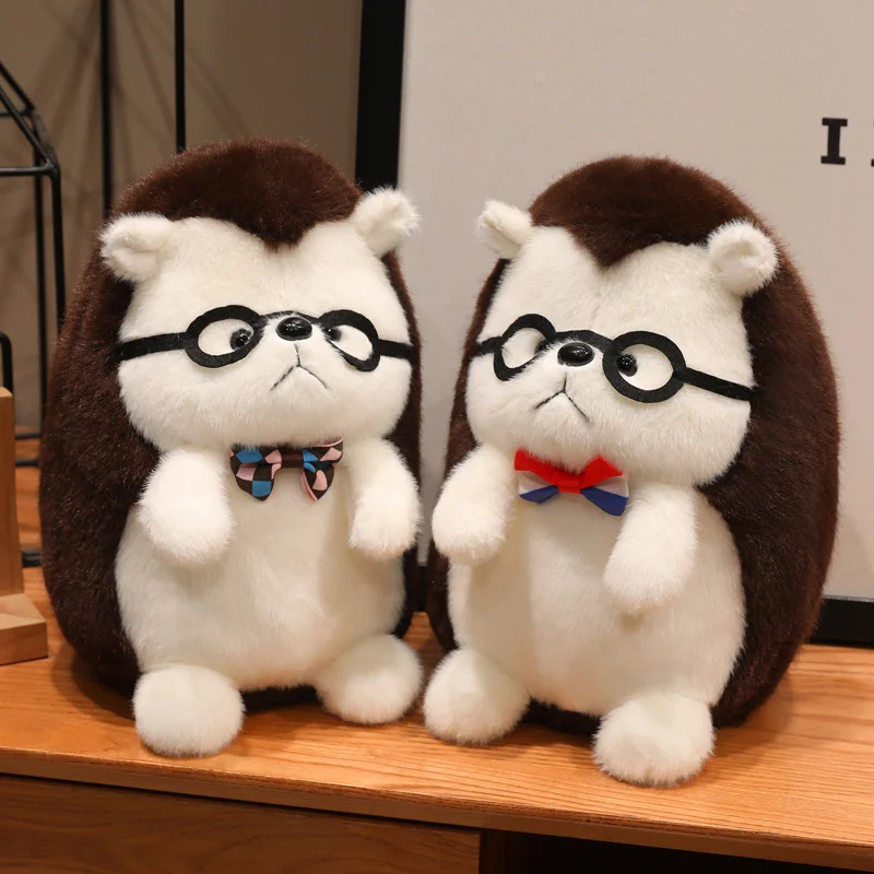 27CM Cartoon Hedgehog Wear Galsses Plush Toys Soft Stuffed Animal Doll Bowtie Hedgehog Appease Toys
27CM Cartoon Hedgehog Wear Galsses Plush Toys Soft Stuffed Animal Doll Bowtie Hedgehog Appease Toys