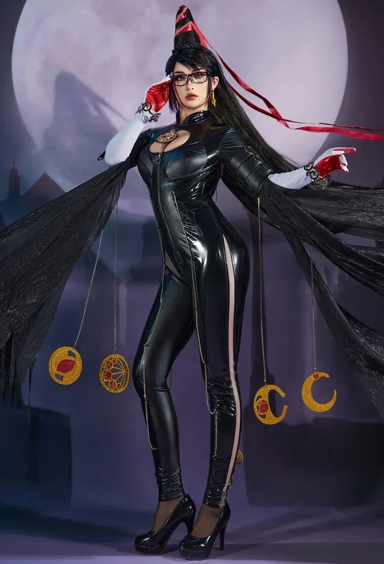 Miccostumes Women's Bayonetta Cosplay Costume Backless Bodysuit Gloves with Chains and Socks
Miccostumes Women's Bayonetta Cosplay Costume Backless Bodysuit Gloves with Chains and Socks