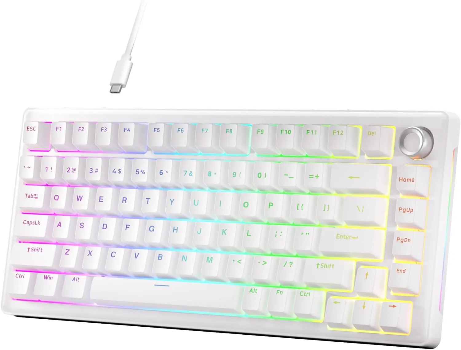 75% Hot-Swappable Mechanical Keyboard, Gasket Mount, Pre-Lubed Switches, RGB & Volume Knob, USB-C
75% Hot-Swappable Mechanical Keyboard, Gasket Mount, Pre-Lubed Switches, RGB & Volume Knob, USB-C