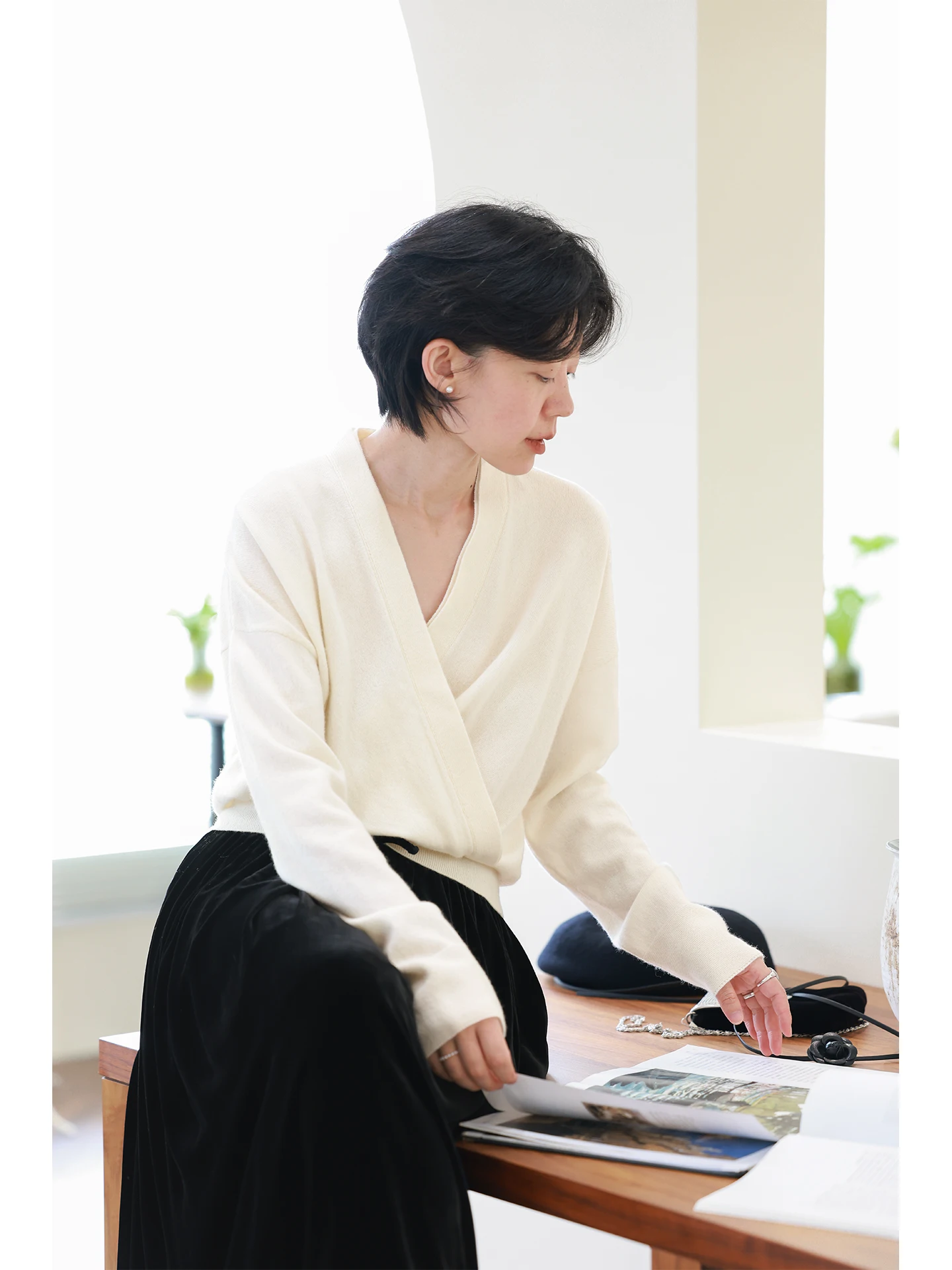 Slimming Cross V-Ne Full Wool Knitted Sweater Inner Wrap Top Women's Soft Comfortable Long Sve Winter Faion Innerwear
Slimming Cross V-Ne Full Wool Knitted Sweater Inner Wrap Top Women's Soft Comfortable Long Sve Winter Faion Innerwear