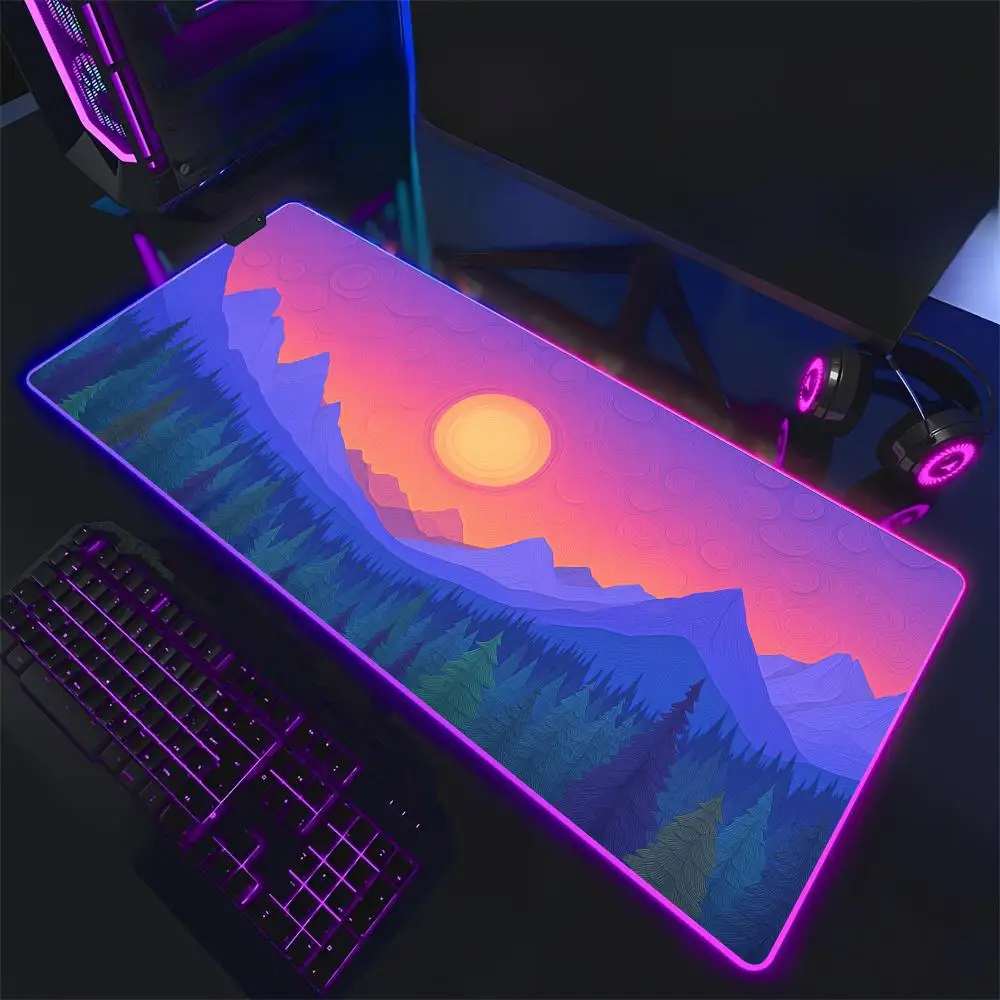 Abstract Art Natural Landscape Design RGB Mouse Pad Desk Mat LED Glow mouse pads desk accessories Computer gaming mousepad
Abstract Art Natural Landscape Design RGB Mouse Pad Desk Mat LED Glow mouse pads desk accessories Computer gaming mousepad