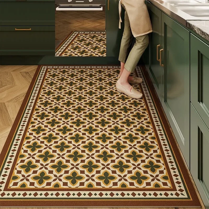 TR01 Kitchen Carpet Pvc Waterproof Non-slip Floor Mat Retro American Style Home Decoration Rug Plaid Plant Flower Anti-oil Carpe
TR01 Kitchen Carpet Pvc Waterproof Non-slip Floor Mat Retro American Style Home Decoration Rug Plaid Plant Flower Anti-oil Carpe