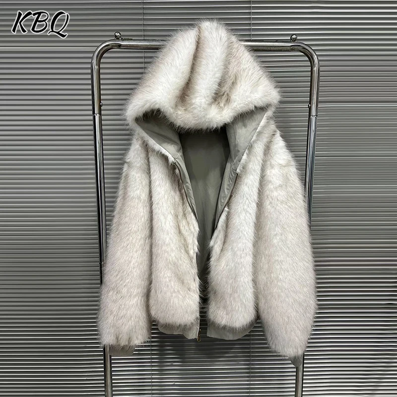 KBQ Solid Spliced Feather Loose Coats for Women Hooded Long Sleeve Patchwork Zipper Casual Chic Caot Female Fashion Autumn New
KBQ Solid Spliced Feather Loose Coats for Women Hooded Long Sleeve Patchwork Zipper Casual Chic Caot Female Fashion Autumn New