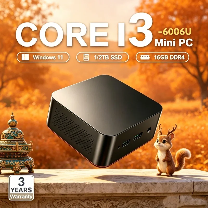 2026 Ethereal Svelte MINI PC Windows 11 Pro Core I3 6006U RAM 1TB SSD WIFI 6 BT5.2 4K HD Luculent Calm Gaming Home Learning
2026 Ethereal Svelte MINI PC Windows 11 Pro Core I3 6006U RAM 1TB SSD WIFI 6 BT5.2 4K HD Luculent Calm Gaming Home Learning