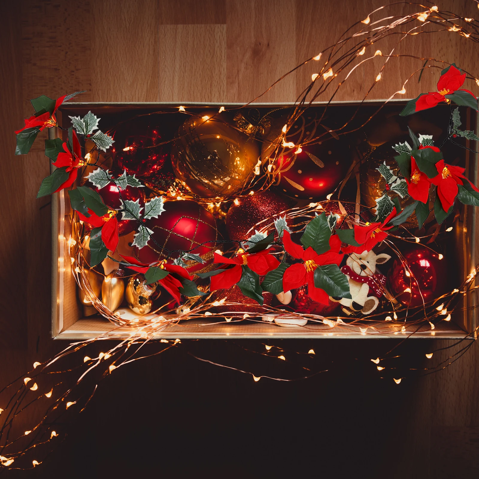 1pc Poinsettia String LED Red Festival Atmosphere Christmas Decor Warm Christmas Flower String Light Solar Holiday Party
1pc Poinsettia String LED Red Festival Atmosphere Christmas Decor Warm Christmas Flower String Light Solar Holiday Party