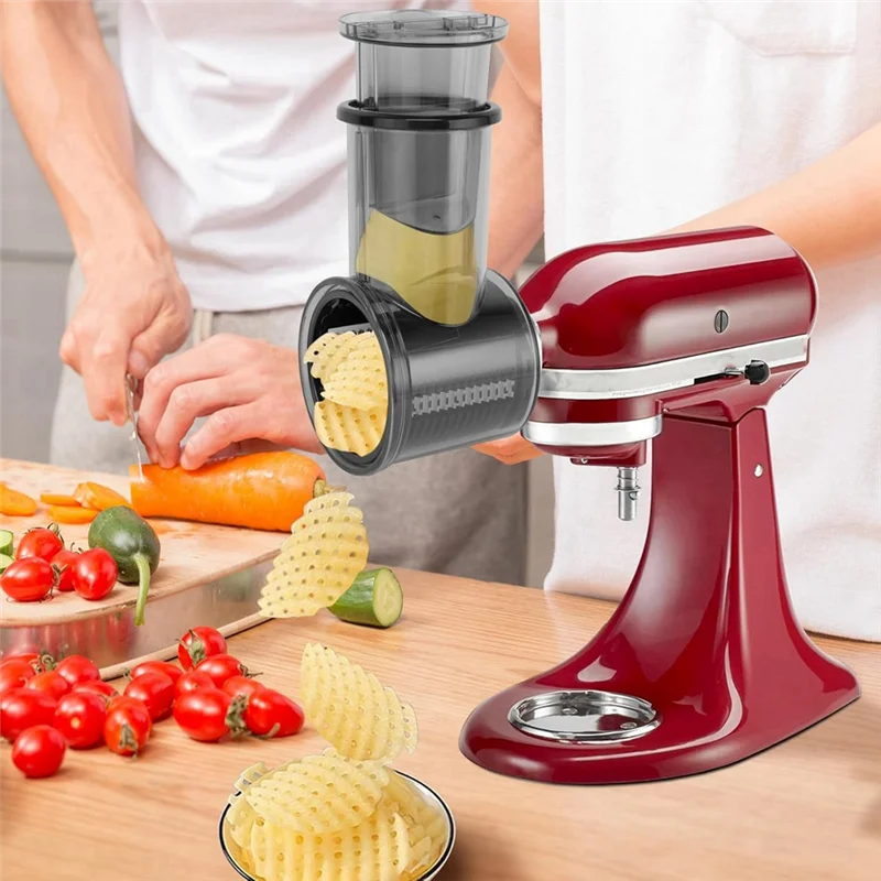 ABKJ-Stand Mixer Slicer/Chopper Attachment, Food Slicer Cheese Grater Attachment, Salad Maker Attachment (With 5 Blades)
ABKJ-Stand Mixer Slicer/Chopper Attachment, Food Slicer Cheese Grater Attachment, Salad Maker Attachment (With 5 Blades)