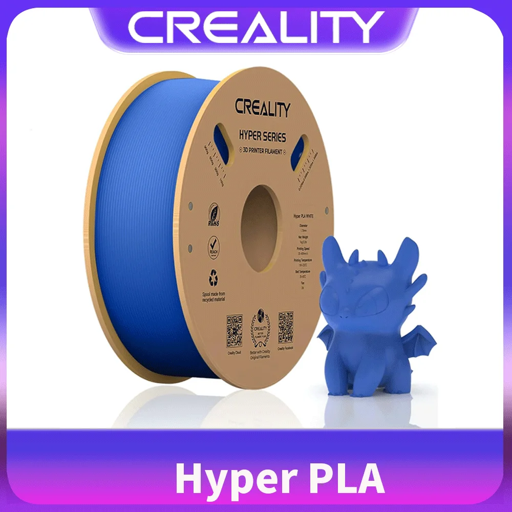 Нетоксичный пластик Creality Hyper PLA, 1,75 мм, 1 кг (2,2 фунта), филамент для 3D-принтеров, разработанный для высокоскоростной печати, с улучшенной текучестью.
Нетоксичный пластик Creality Hyper PLA, 1,75 мм, 1 кг (2,2 фунта), филамент для 3D-принтеров, разработанный для высокоскоростной печати, с улучшенной текучестью.